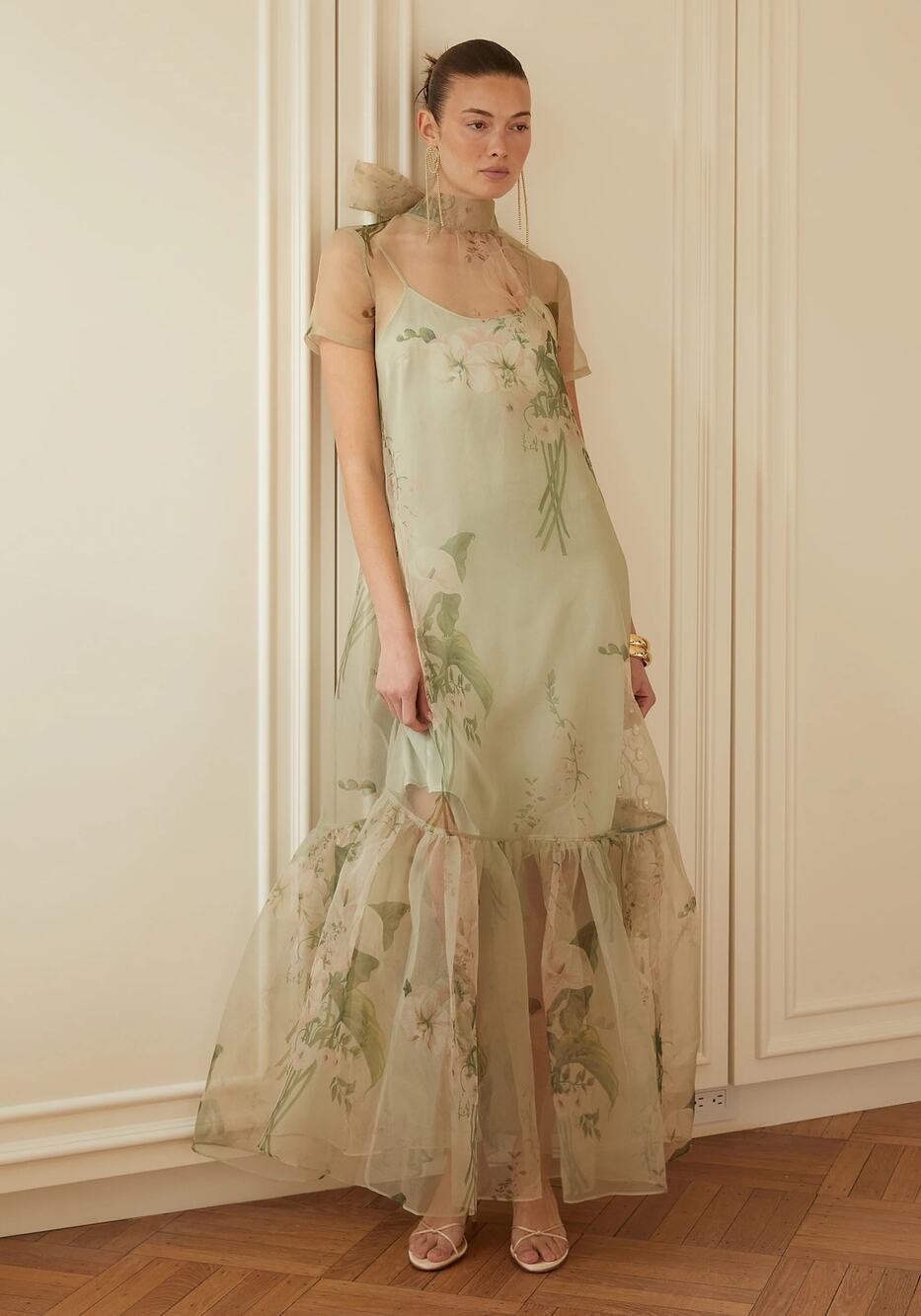 CAARA by Few Moda MINT Floral Maxi NWT XS Prom Wedding Guest